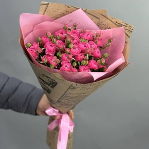 Букет из 5 розовых кустовых роз (50 см) в Фрязино