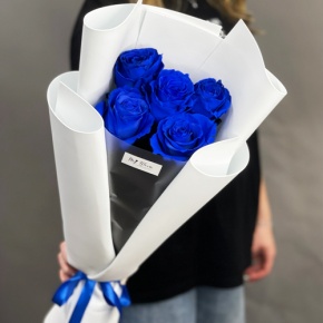 Букет из 5 синих роз Эквадор в Фрязино
