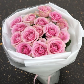 Букет из 15 пудровых роз (70 см) в Фрязино