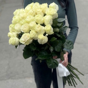 Монобукет из 25 роз Эквадор Мондиаль (80 см) в Фрязино