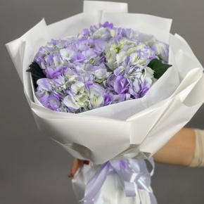 Букет из 5 фиолетовых гортензий в Фрязино