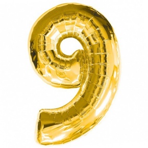 Шар гелиевый цифра 9 (40х102 см) в Фрязино