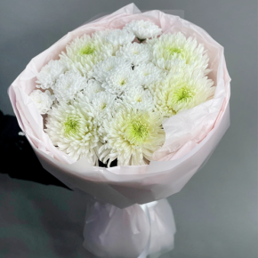 Букет из микса белых хризантем Магнум  в Фрязино