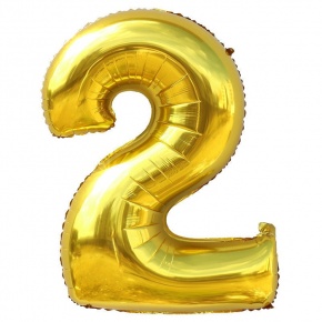 Шар гелиевый цифра 2 (40х102 см) в Фрязино