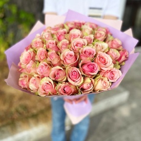 Букет 51 роза Бэлла Роса (40 см) в Фрязино