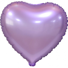 Сердце сиреневое фольгированный шар с гелием (45 см) в Фрязино