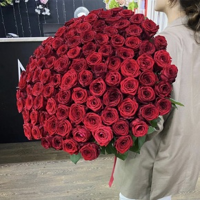 Букет 101 красная роза (70 см) в Фрязино