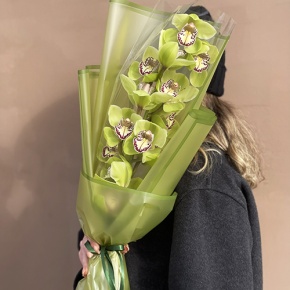 Букет из лаймовой орхидеи в Фрязино