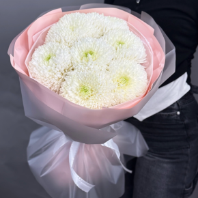 Нежный букет из 7 хризантем Магнум в Фрязино