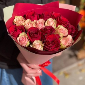 Букет "Вечность" из 15 роз кения (40 см) в Фрязино