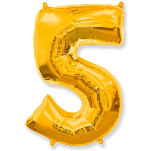 Шар гелиевый цифра 5 (40х102 см) в Фрязино