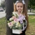 Композиция с георгинами на 1 сентября в белом ящике в Фрязино