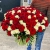Букет 151 роза красный и белый микс (60 см) в Фрязино